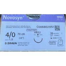 Нитка саморозсмоктуюча Novosyn 4-0 HR22  70 см. B.Braun